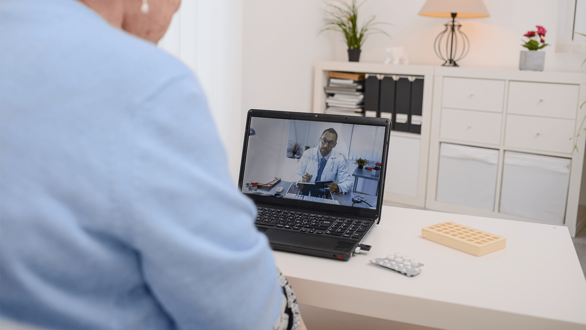 patient participates in a telehealth appointment
