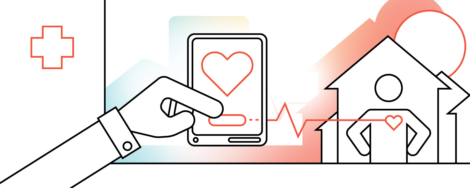 digital healthcare illustration