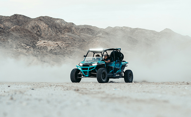 Polaris ATV in desert