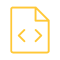 Backend services icon yellow