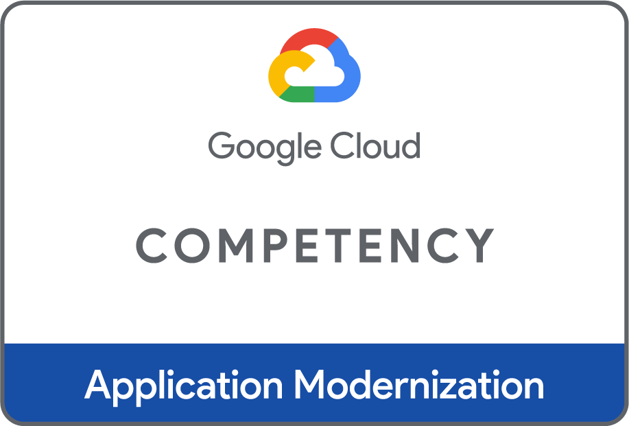 Google Cloud Application Modernization Competency Badge graphic